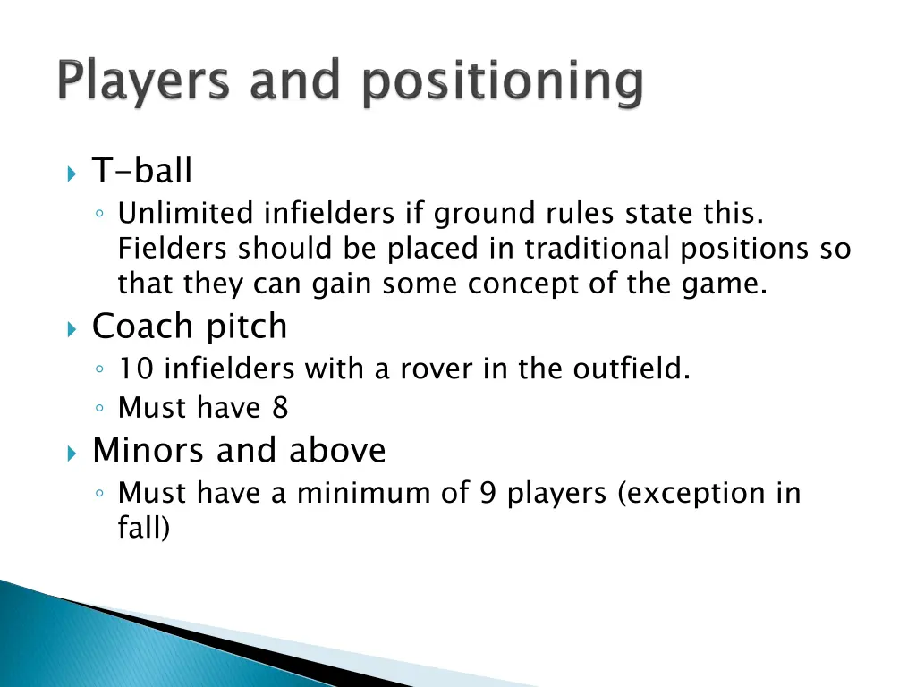 t ball unlimited infielders if ground rules state