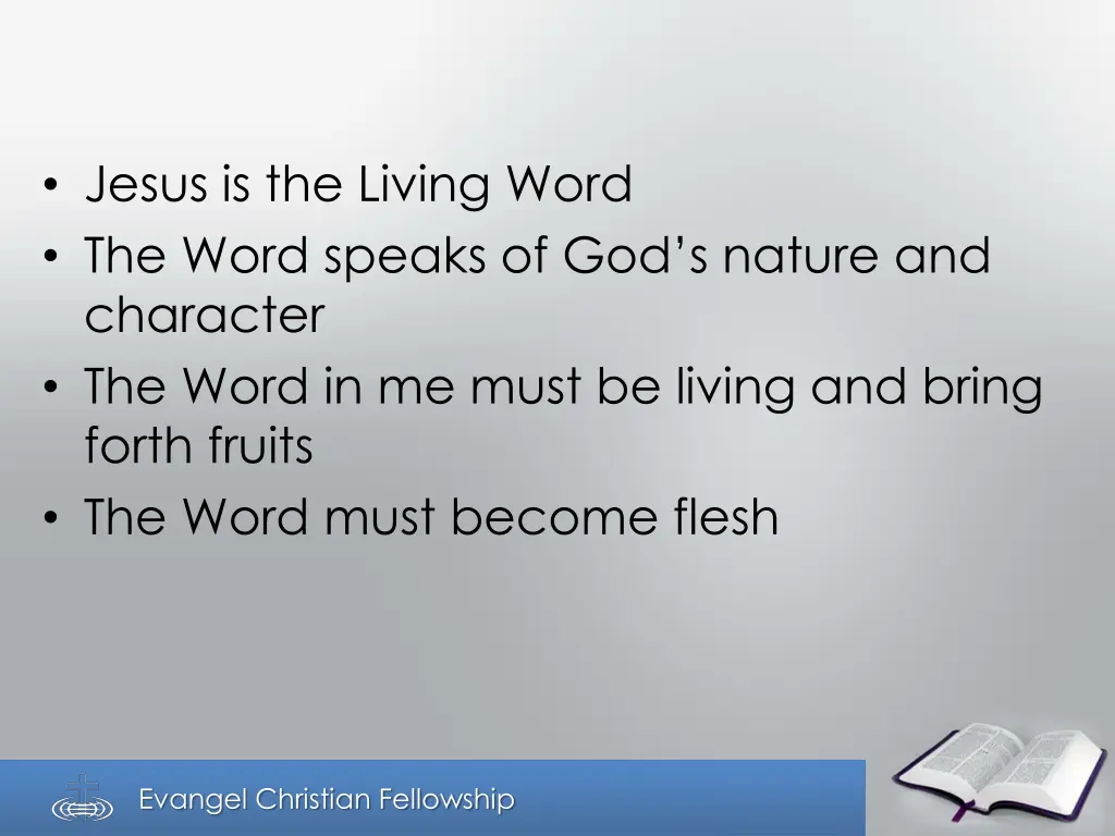 jesus is the living word the word speaks