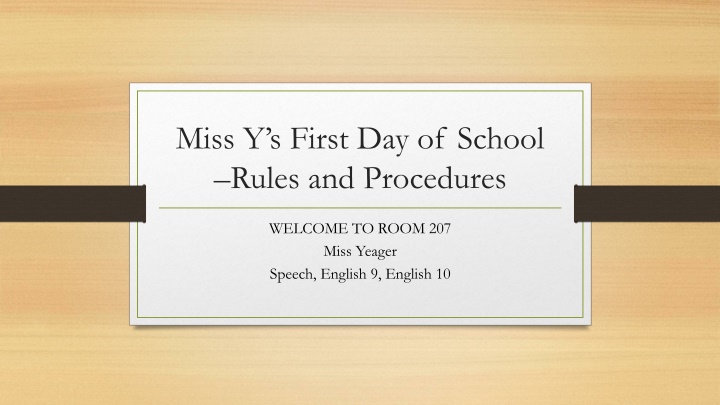 miss y s first day of school rules and procedures