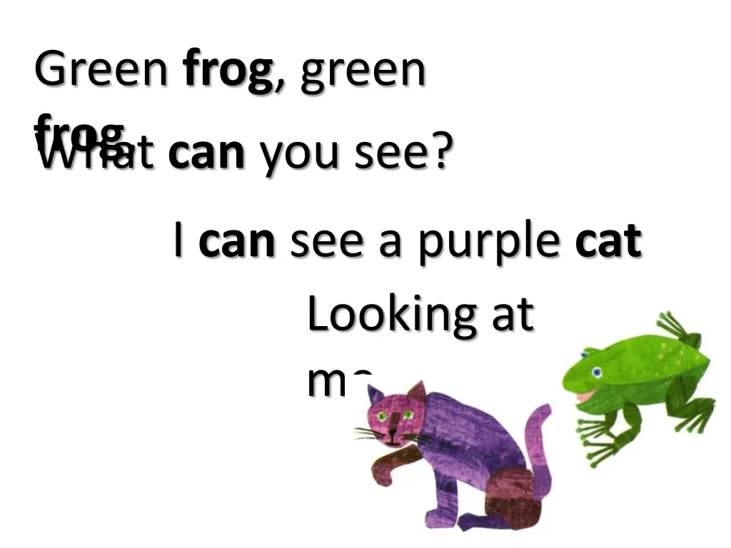 green frog green frog what can you see