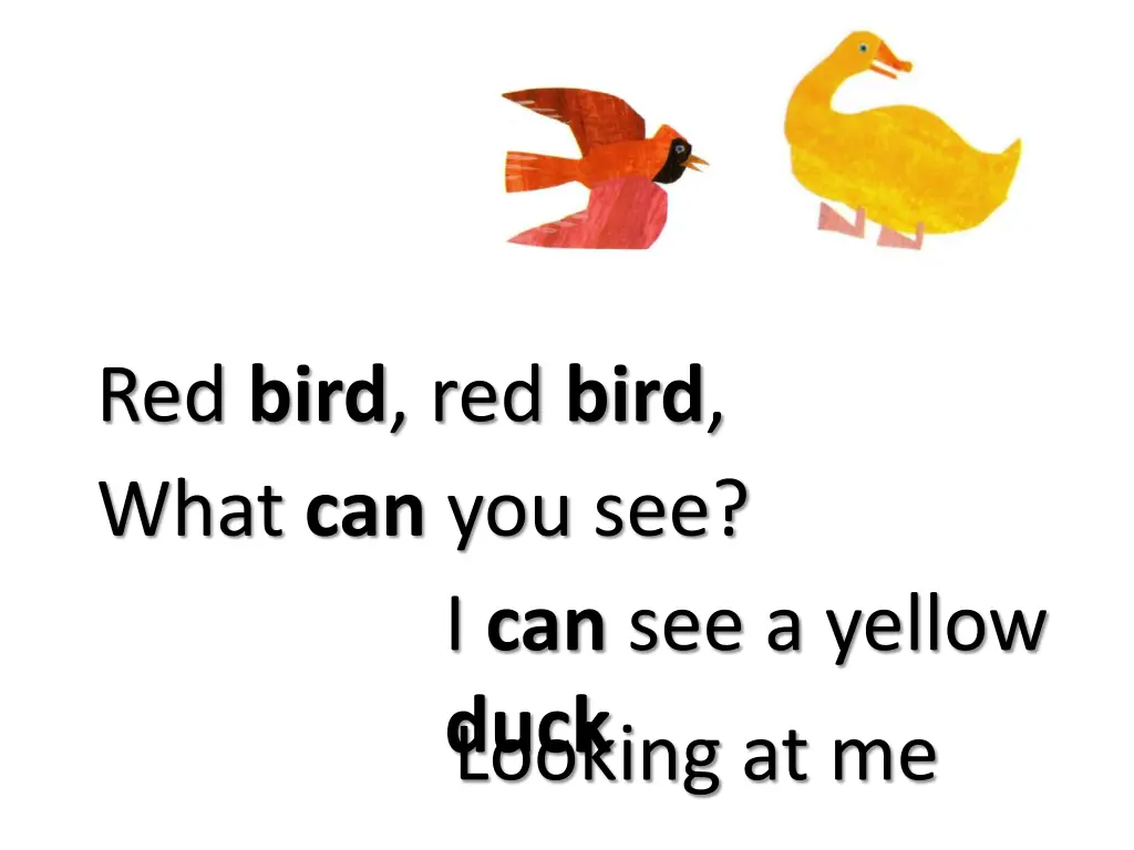 red bird red bird what can you see