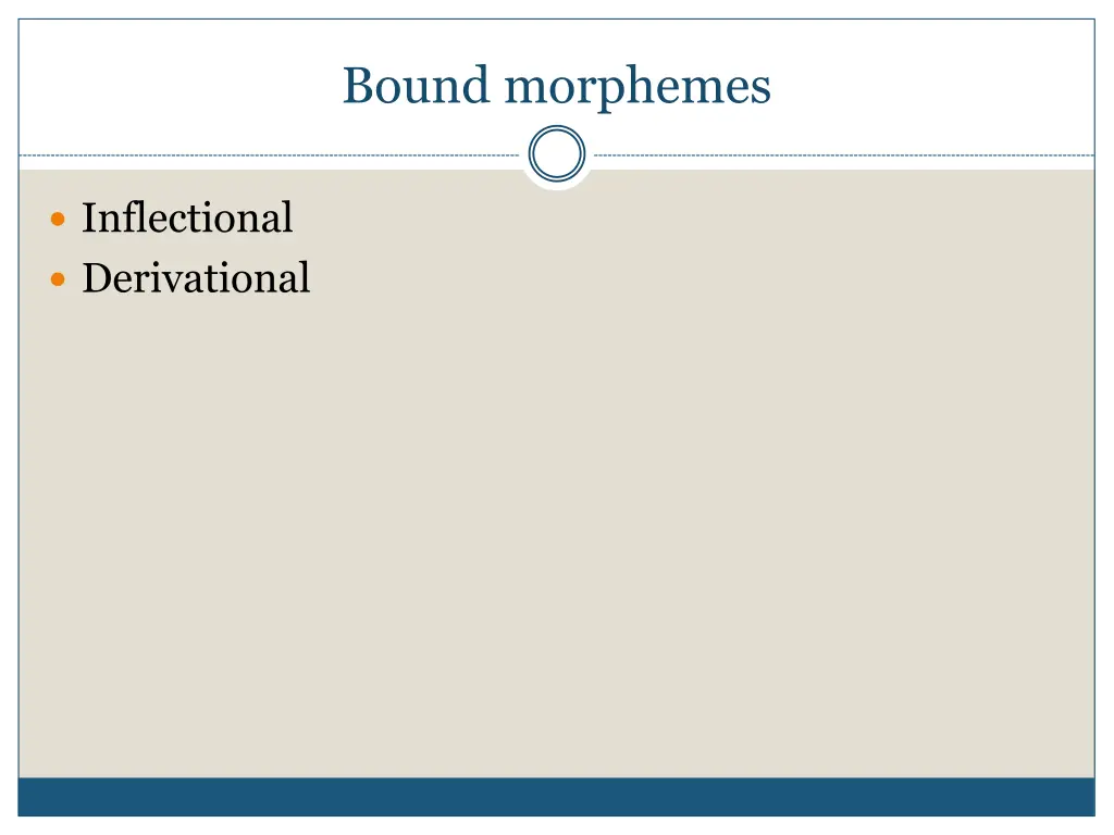 bound morphemes