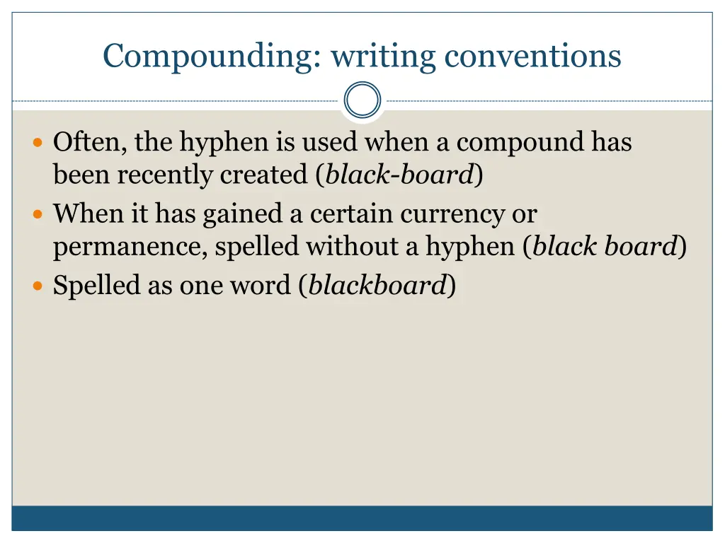 compounding writing conventions