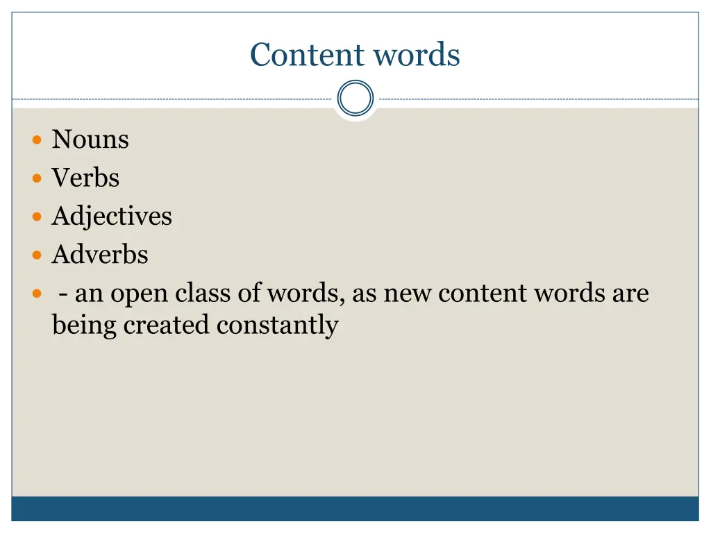 content words 1