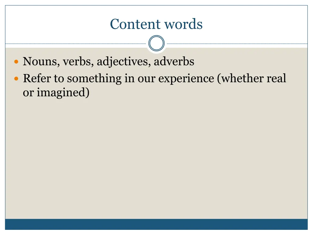 content words