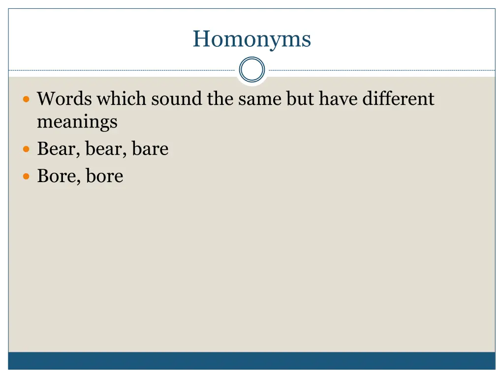 homonyms