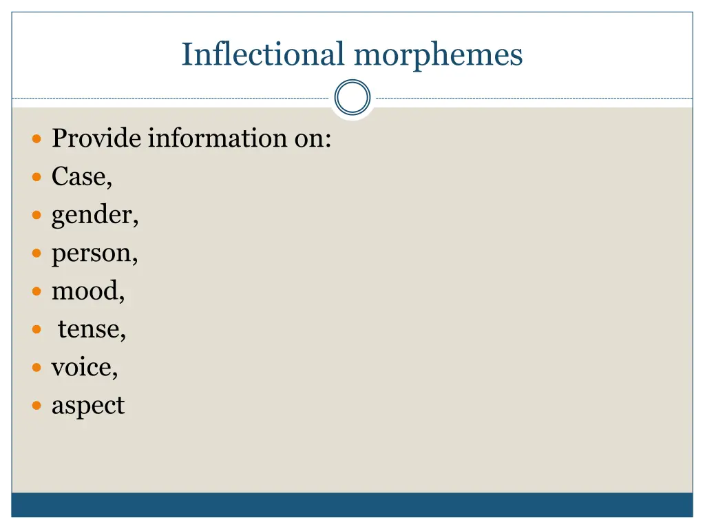 inflectional morphemes 1