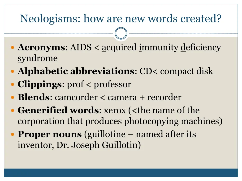 neologisms how are new words created