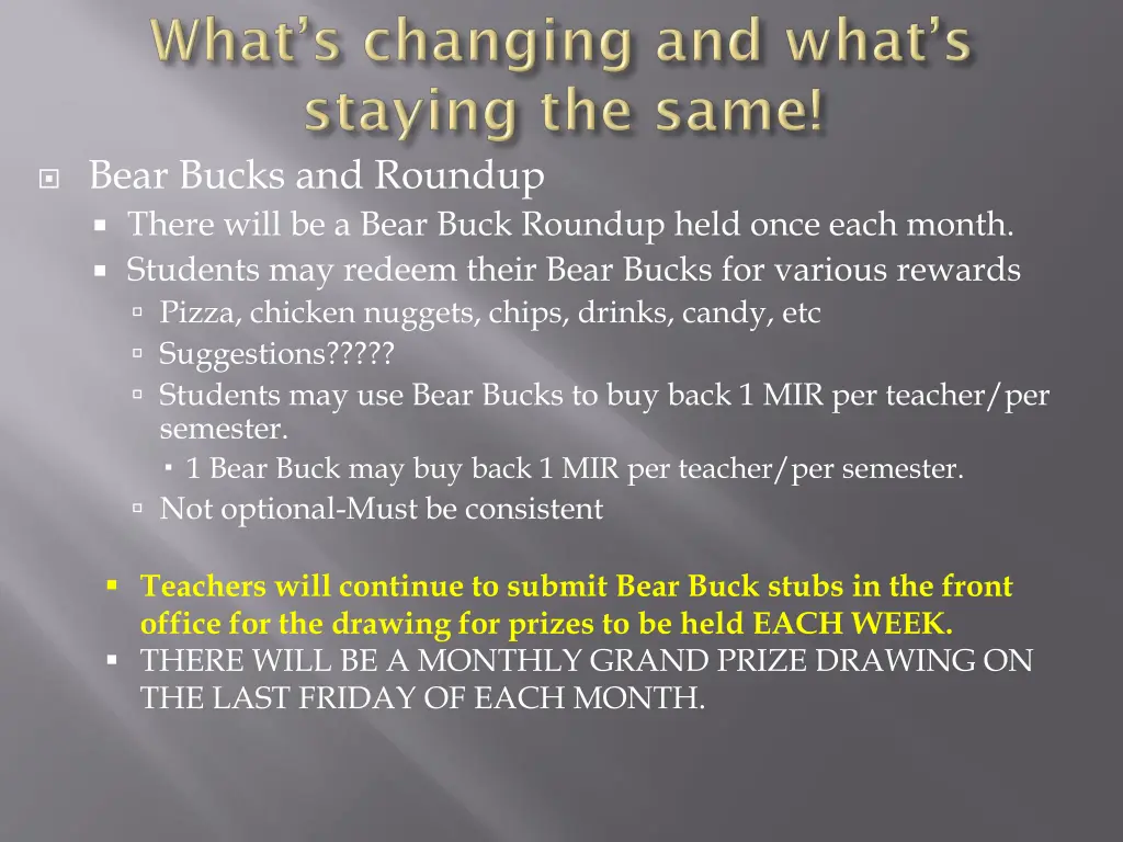 bear bucks and roundup there will be a bear buck