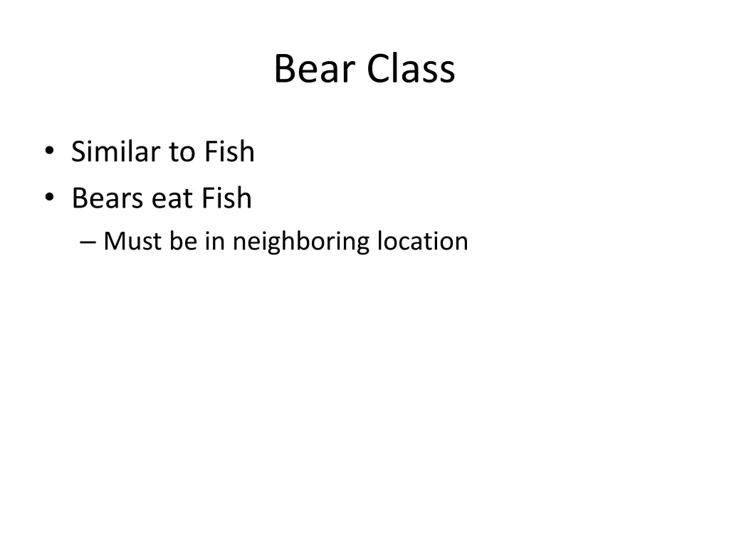 bear class