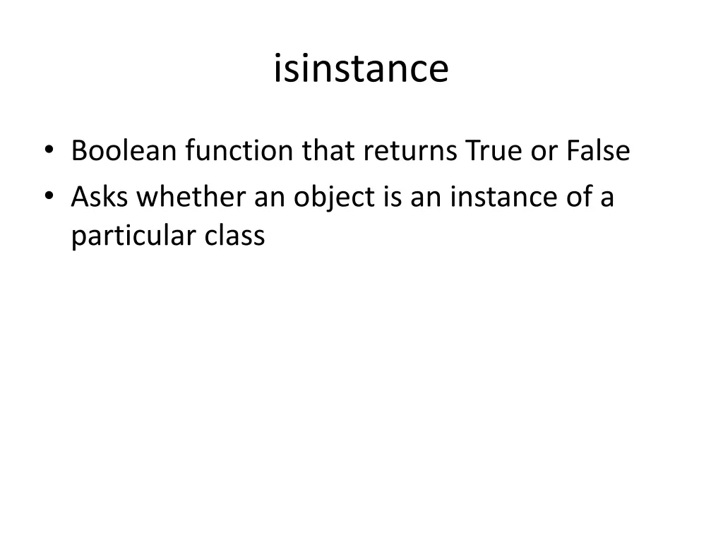 isinstance