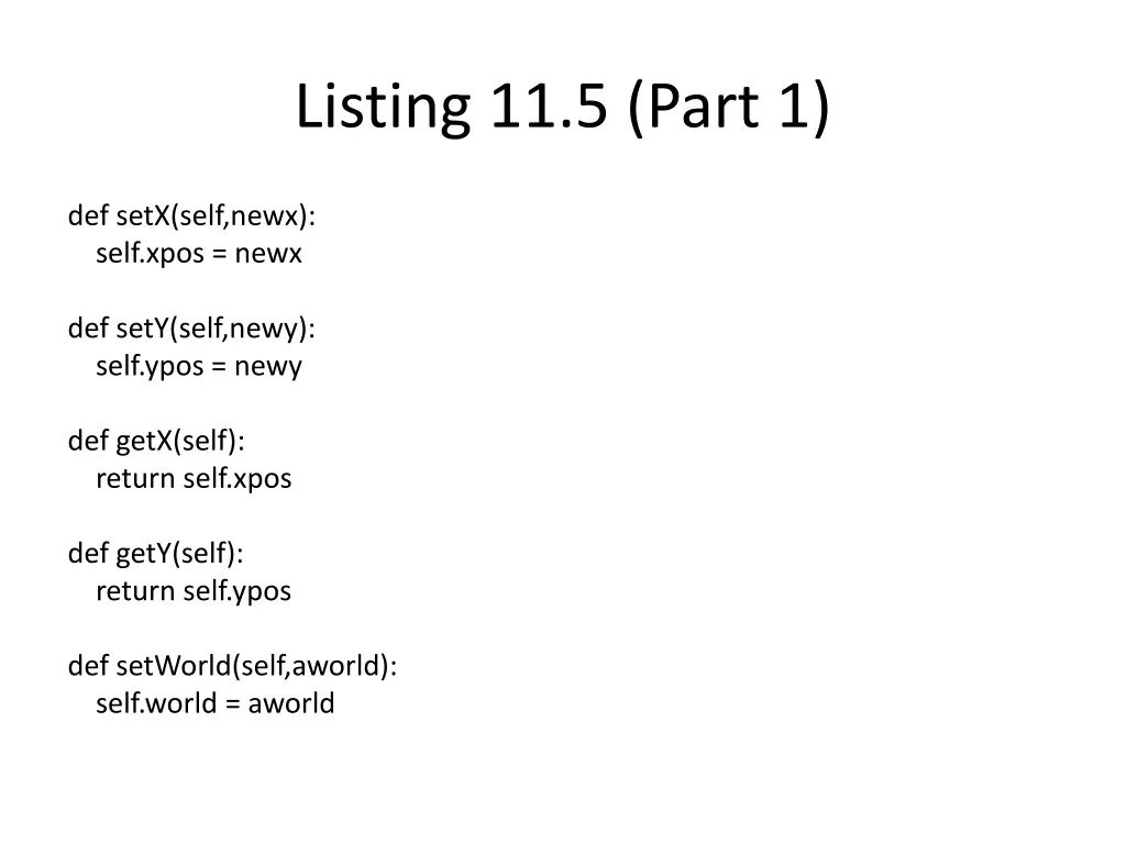 listing 11 5 part 1