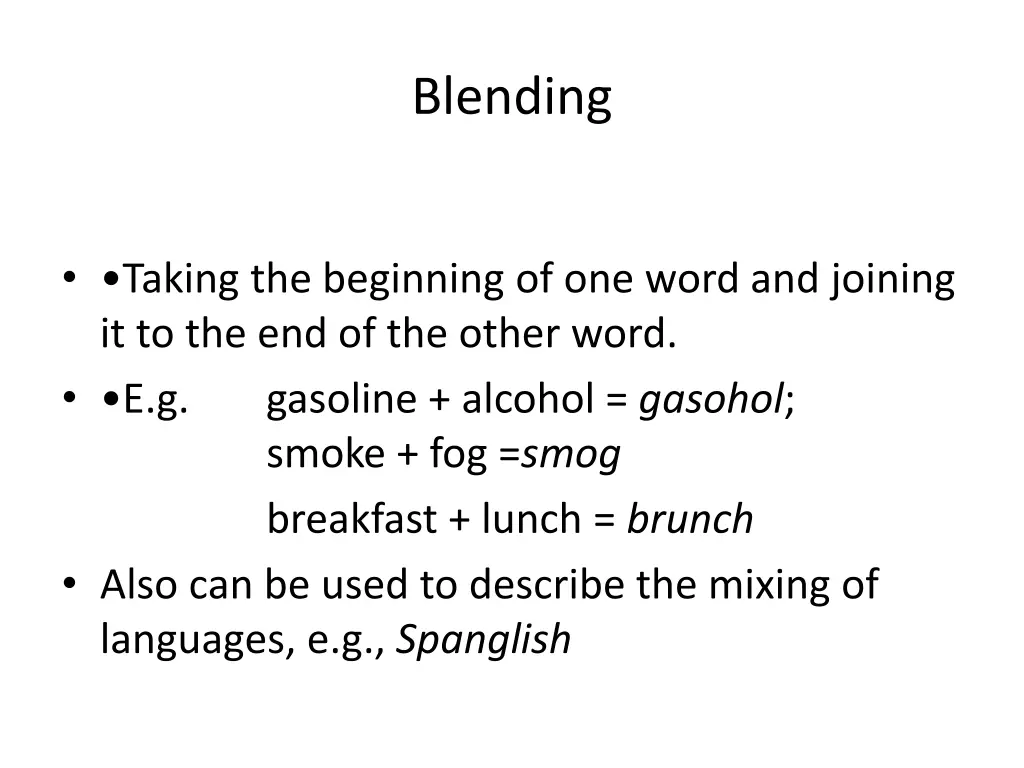 blending