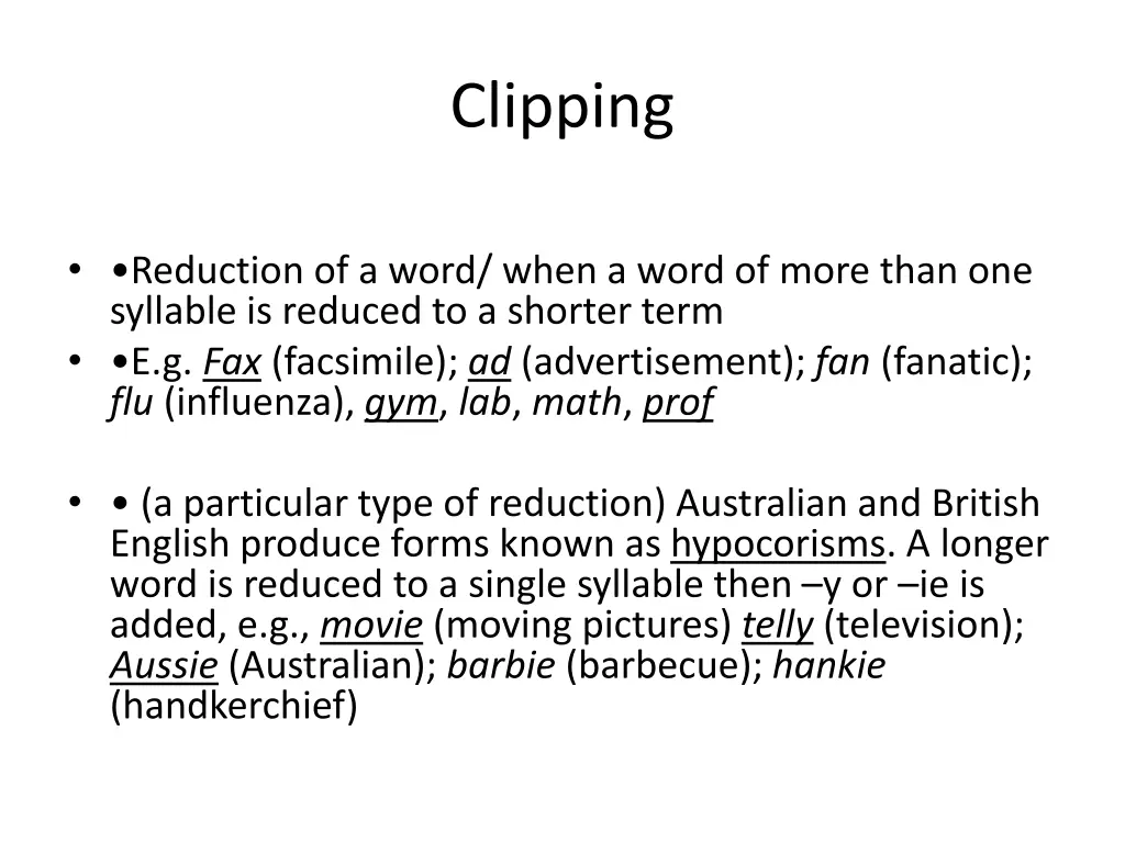 clipping