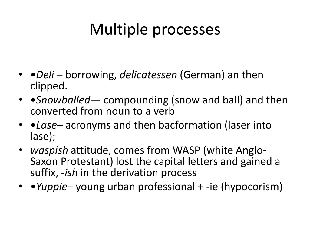 multiple processes