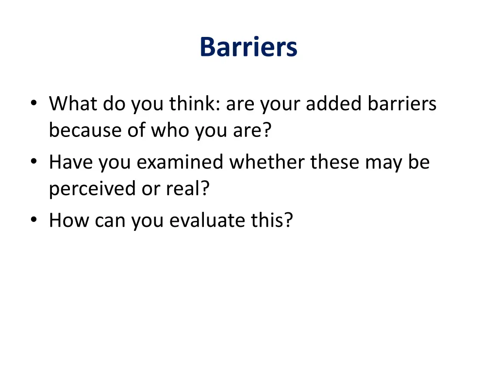 barriers