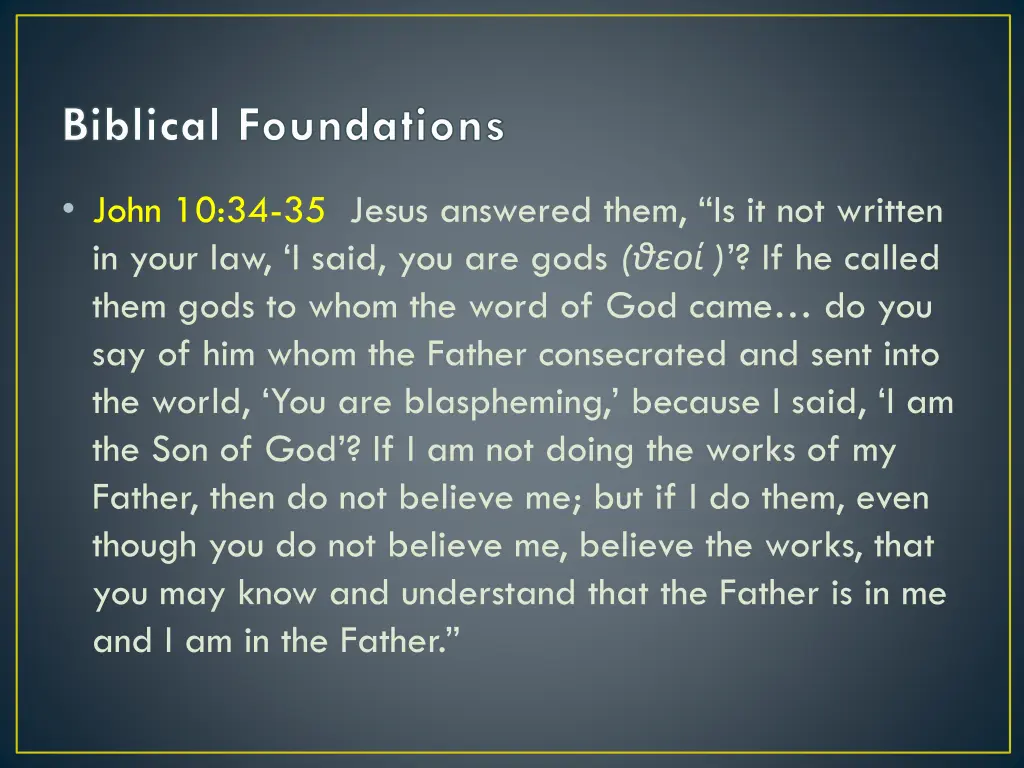 biblical foundations 1