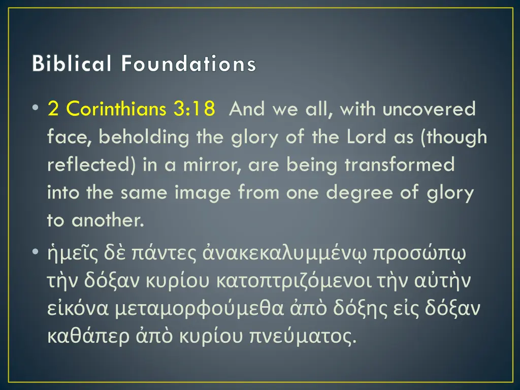 biblical foundations 2