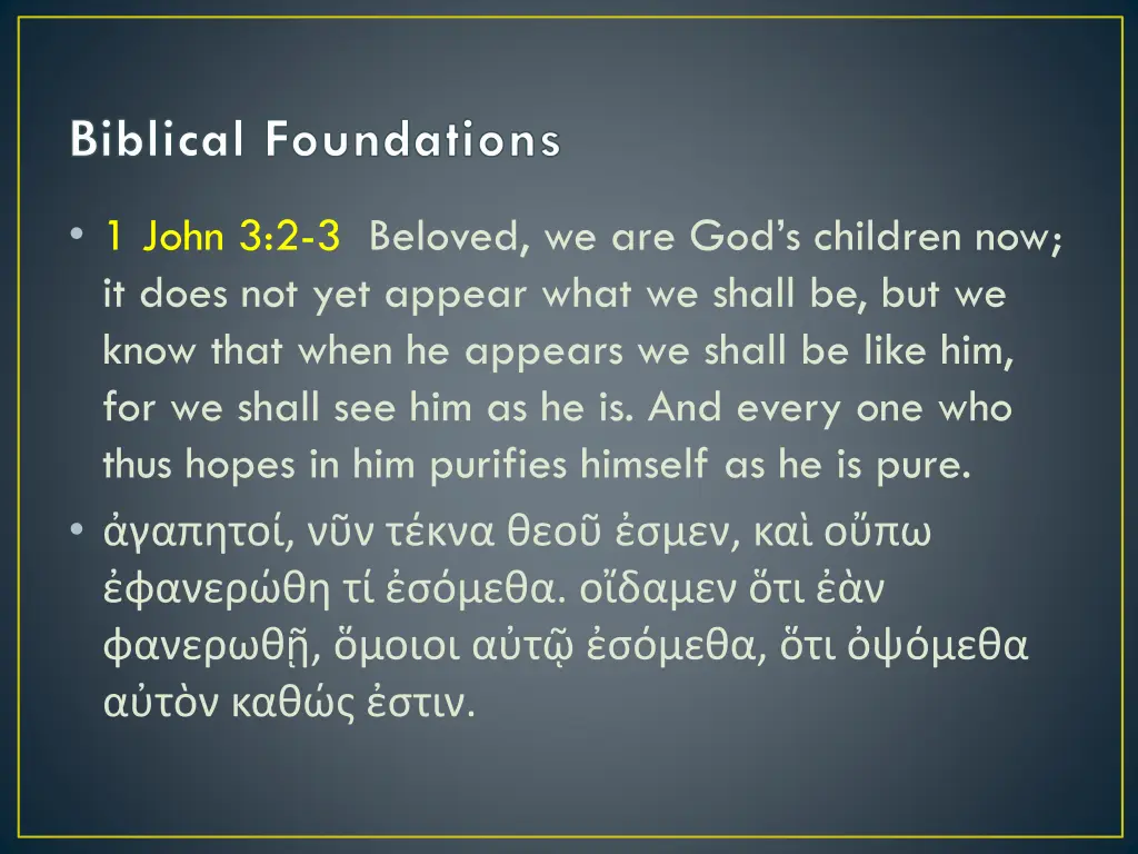 biblical foundations 3