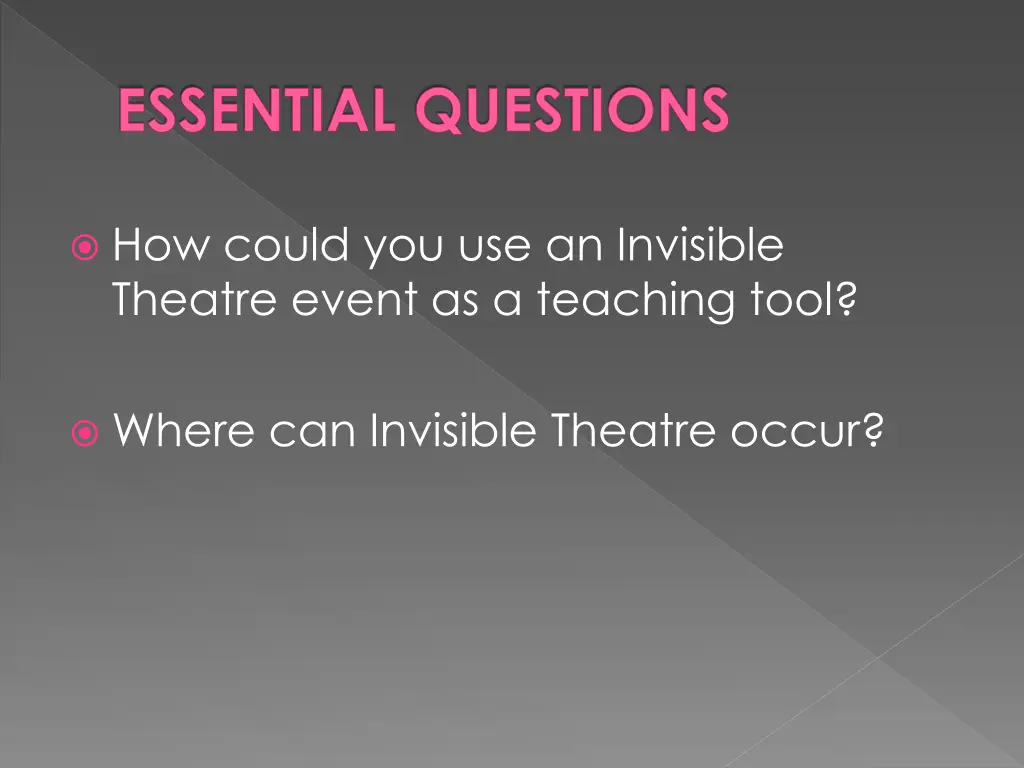 essential questions