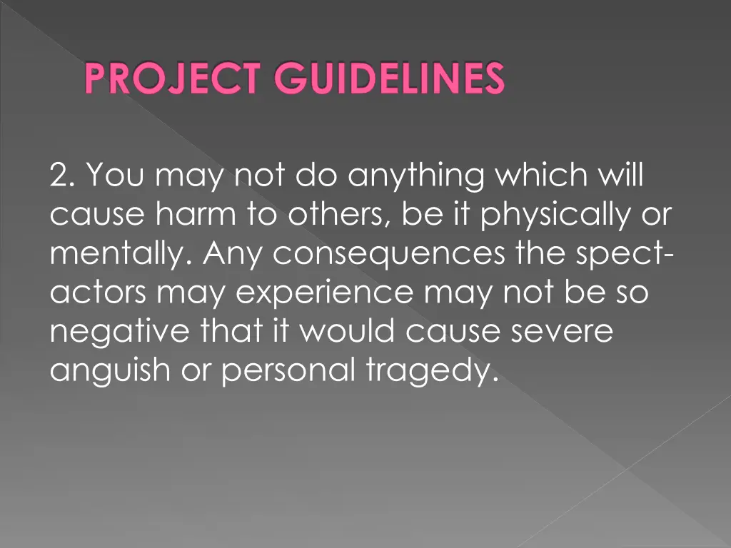 project guidelines 1