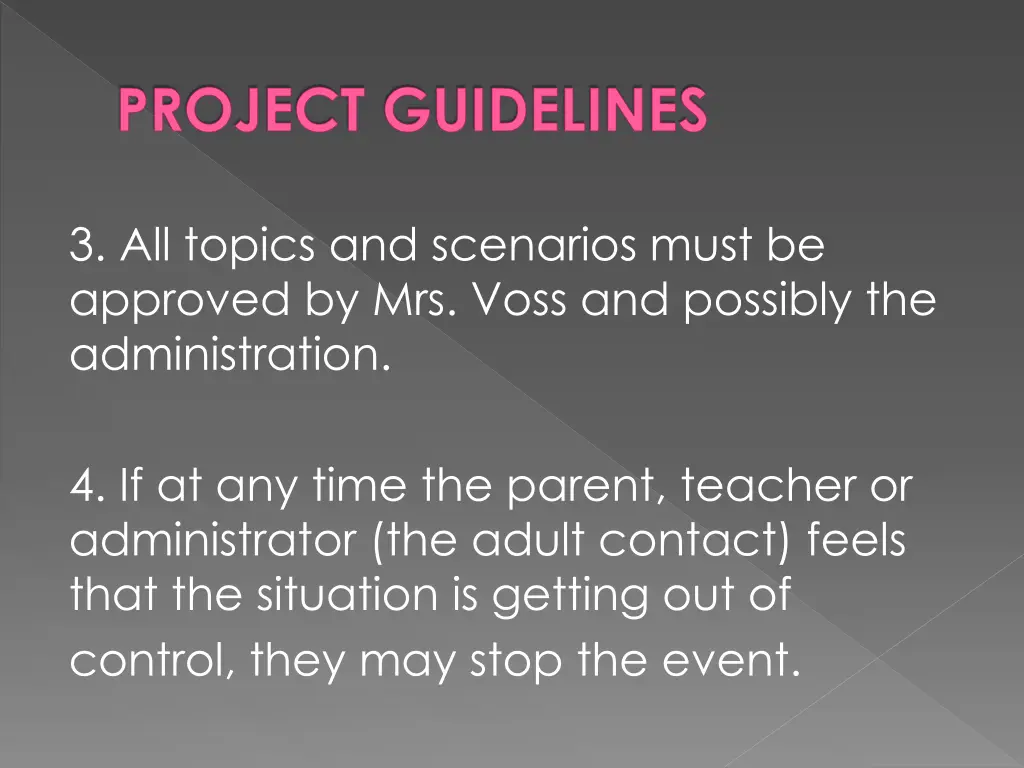 project guidelines 2