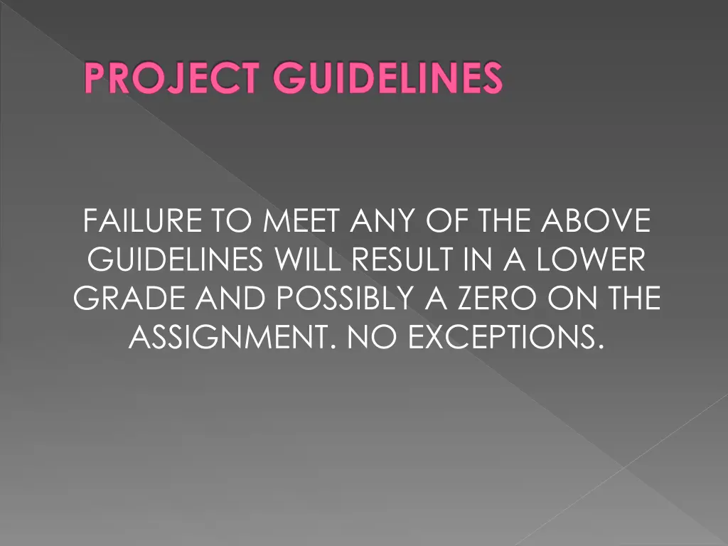 project guidelines 5