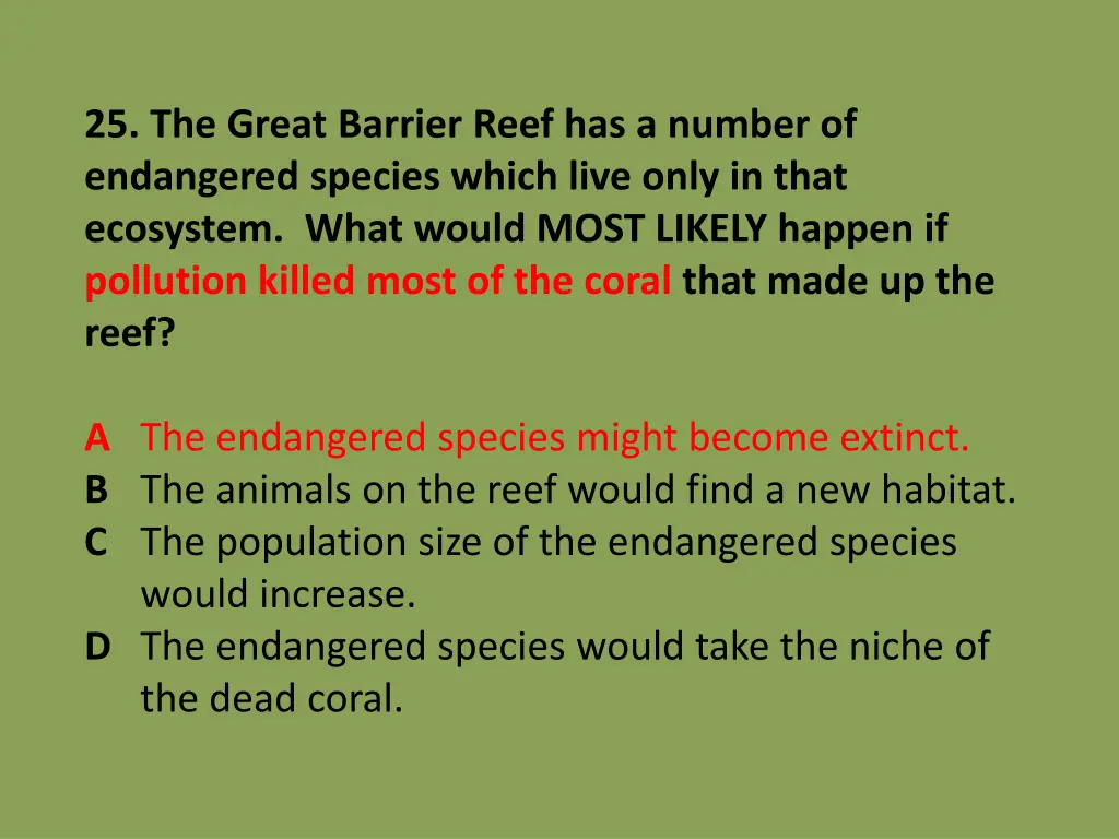 25 the great barrier reef has a number 1