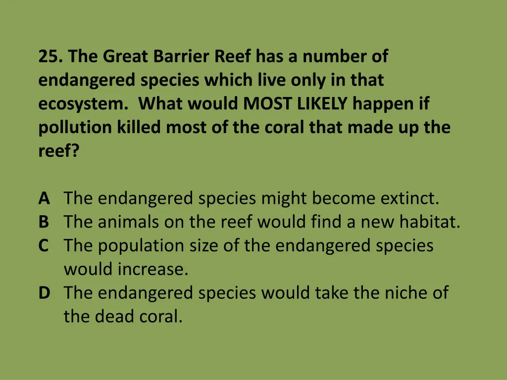 25 the great barrier reef has a number