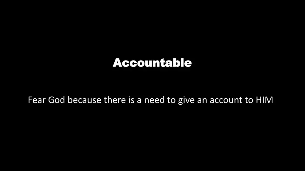 accountable accountable