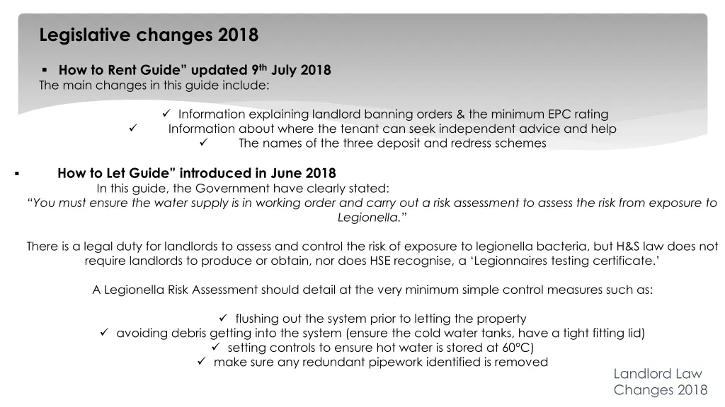 legislative changes 2018 1