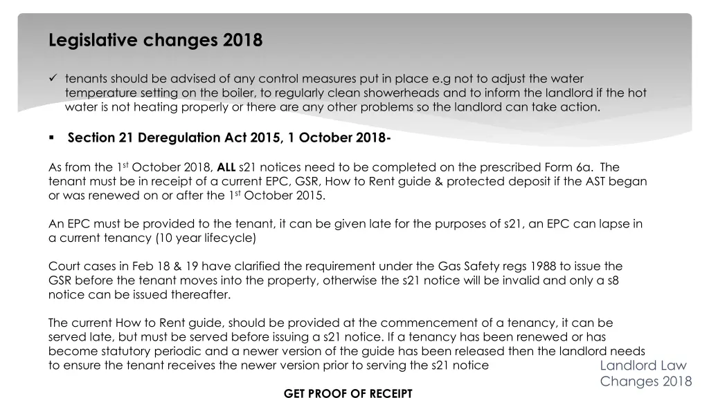 legislative changes 2018 2