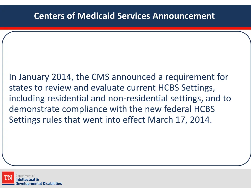 centers of medicaid services announcement