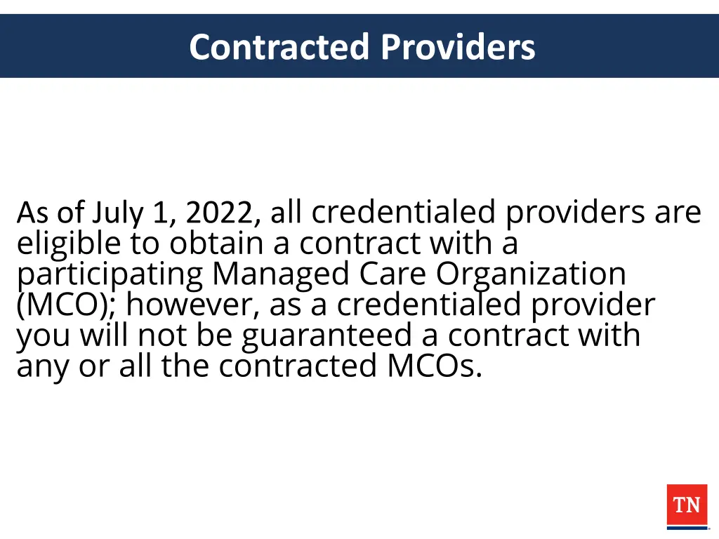 contracted providers