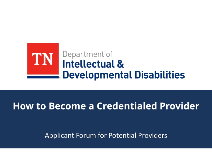 how to become a credentialed provider