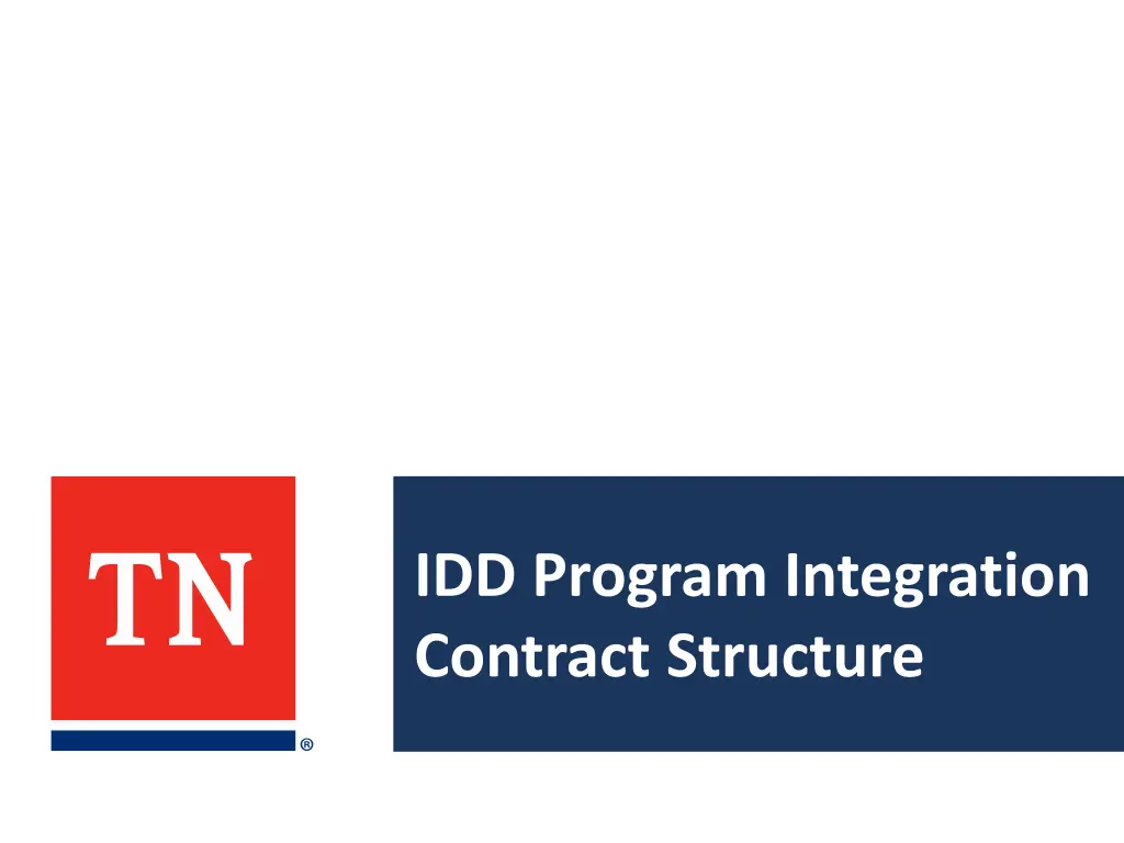 idd program integration contract structure