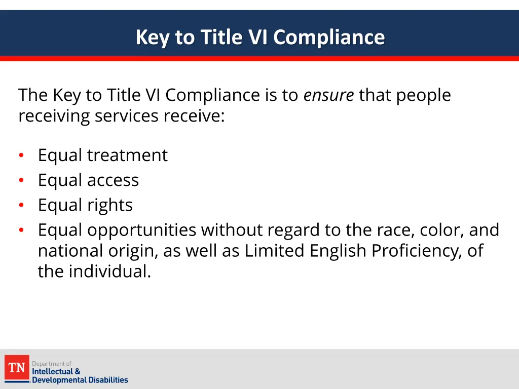 key to title vi compliance