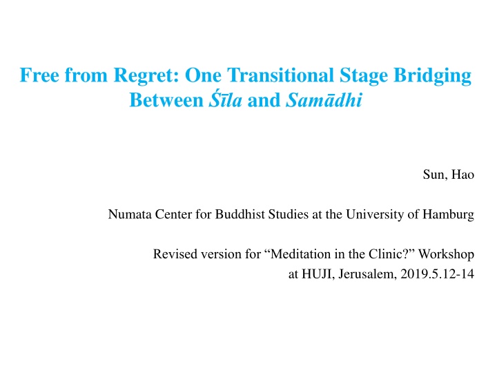 free from regret one transitional stage bridging