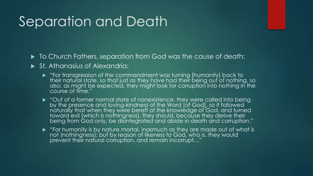 separation and death