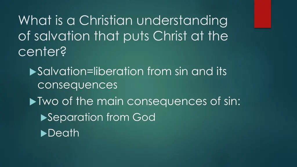 what is a christian understanding of salvation