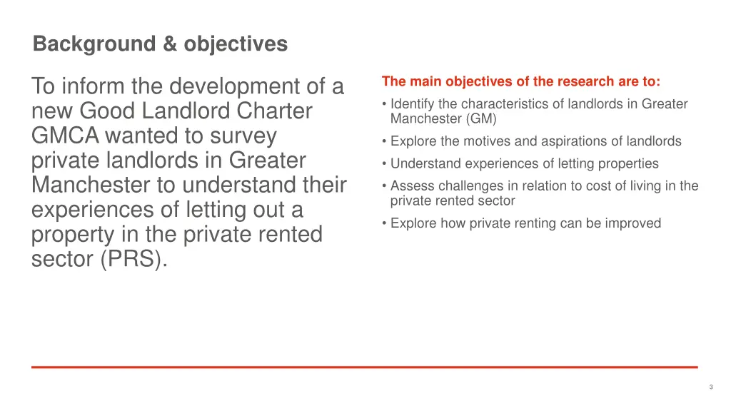 background objectives