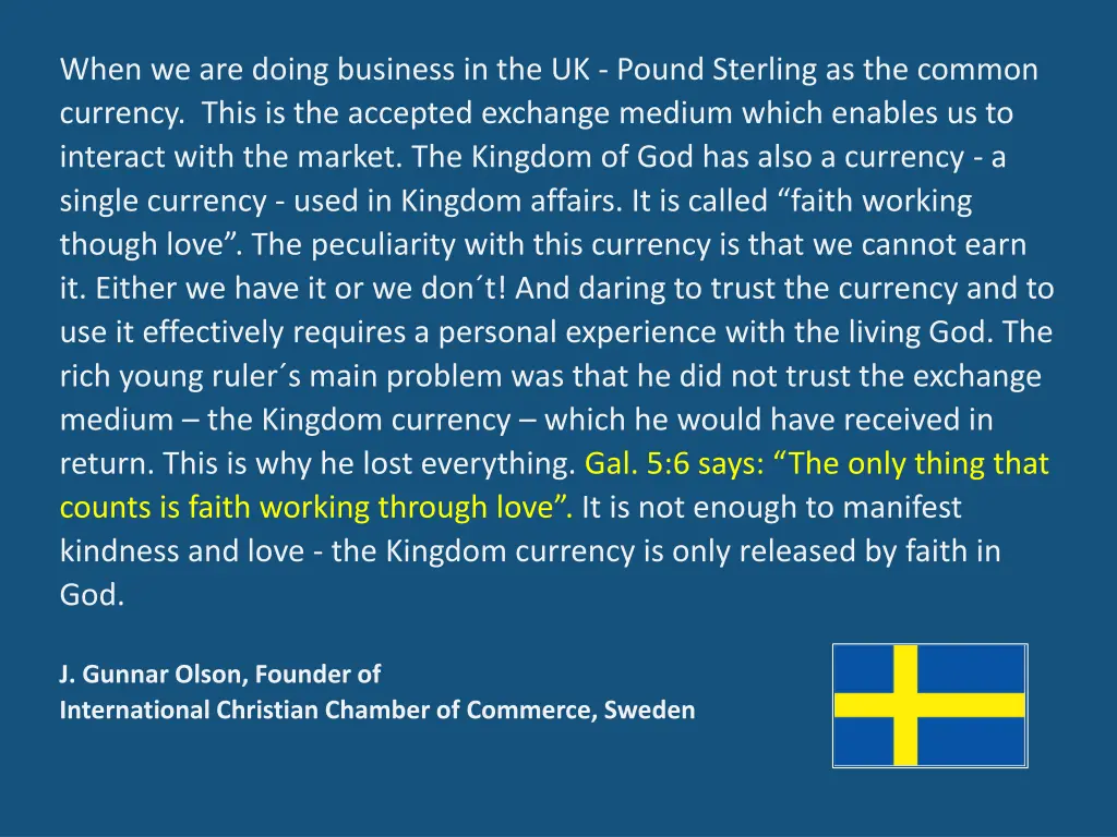 when we are doing business in the uk pound