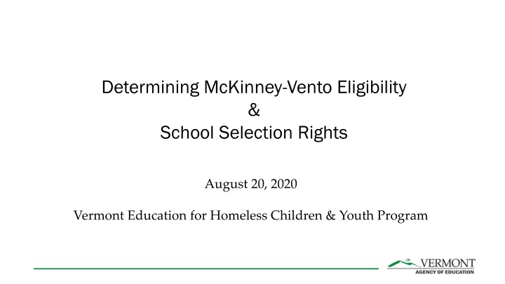 determining mckinney vento eligibility school