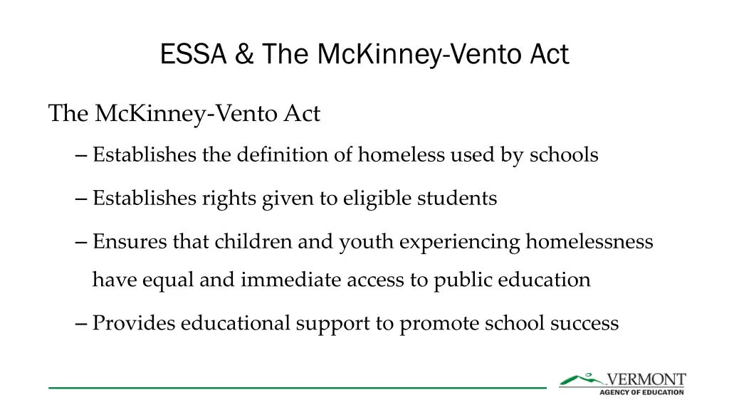 essa the mckinney vento act 1