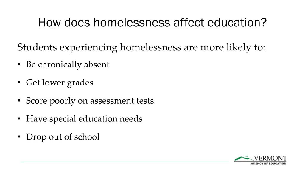 how does homelessness affect education