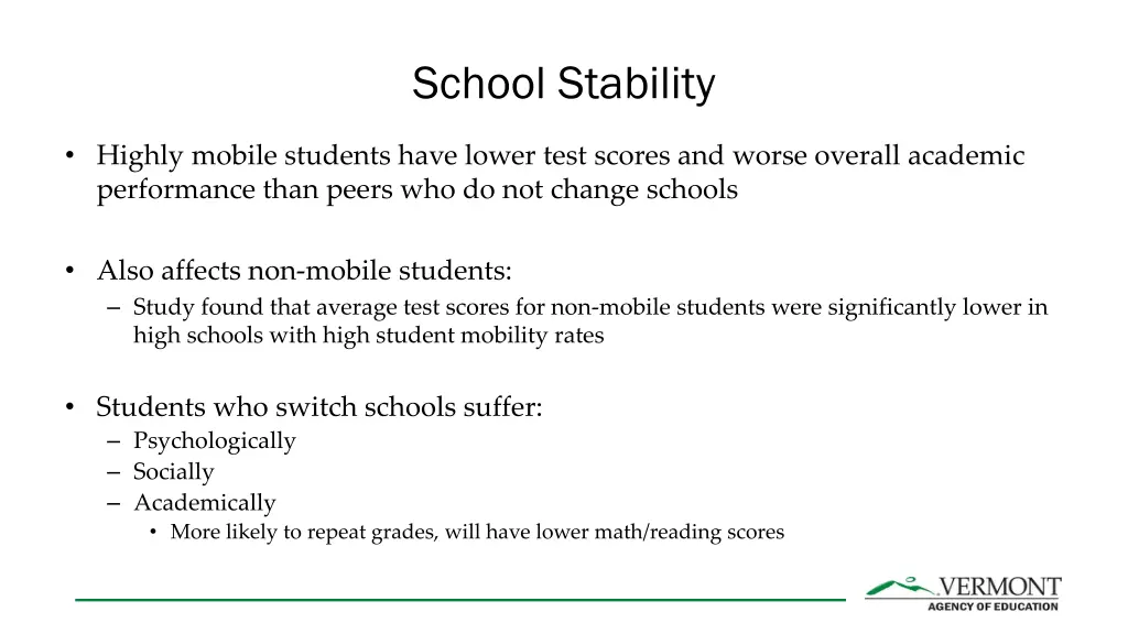 school stability