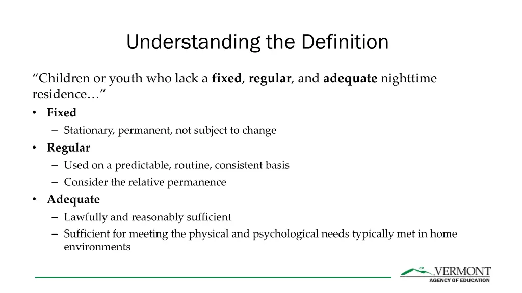 understanding the definition