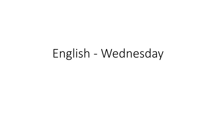 english wednesday