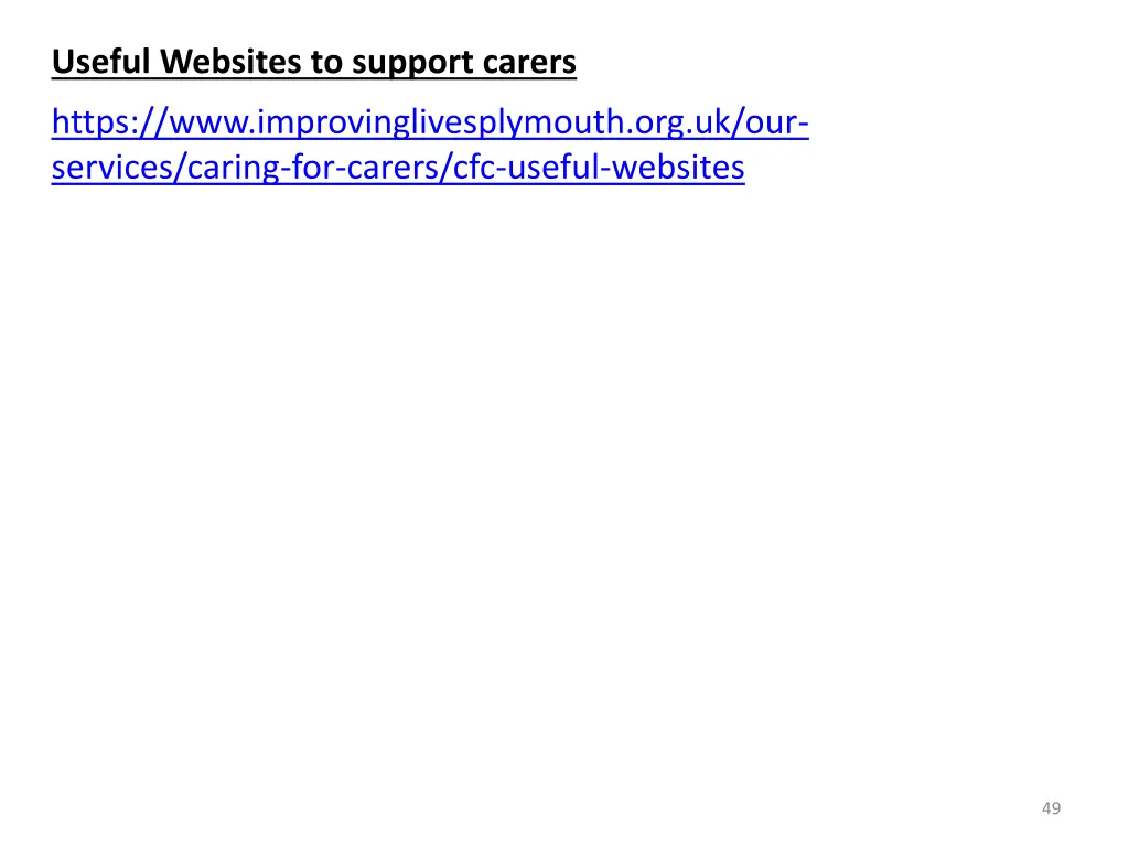 useful websites to support carers