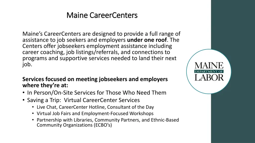 maine maine careercenters careercenters